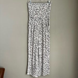 Strapless Animal Print Jumpsuit